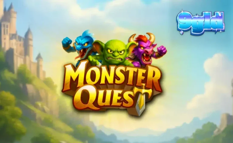 Pemandangan kastil abad pertengahan dalam permainan slot Monster Quest